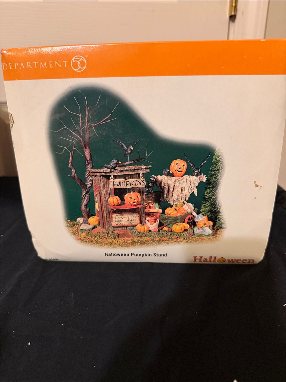 Department 56 Halloween Pumpkin Stand - Orange, Green, Brown